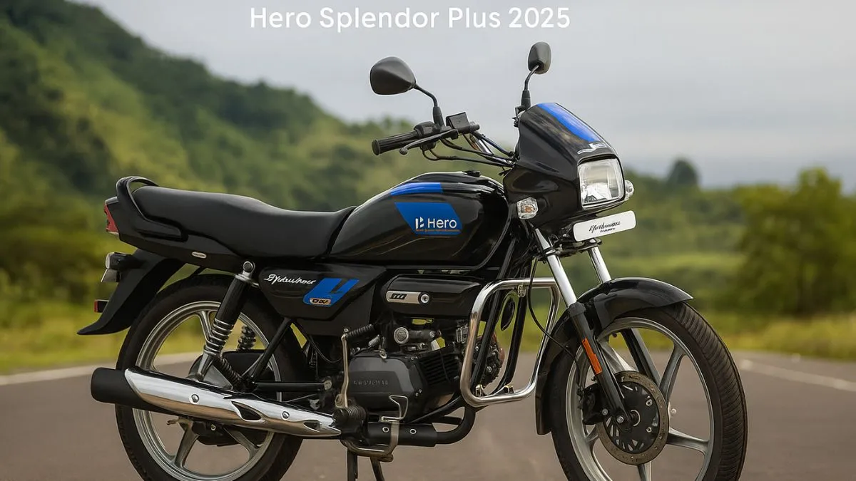 Hero Splendor Plus 2025 front LED headlight design