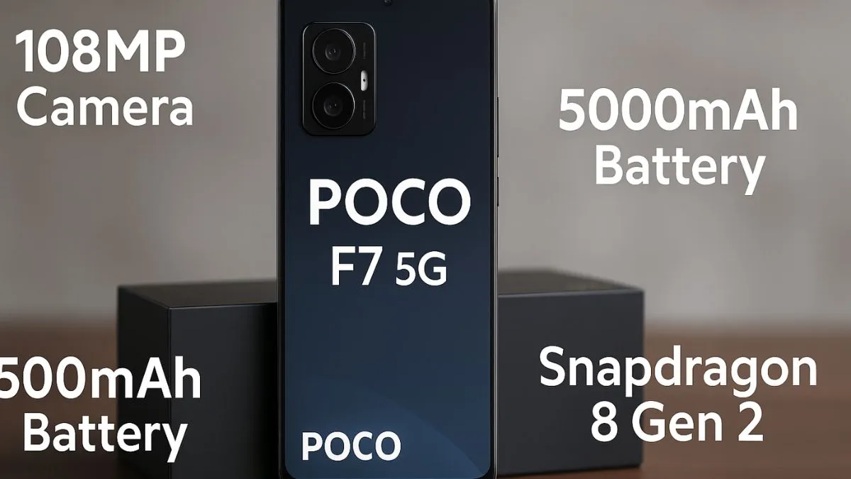 Poco F7 5G front and back design