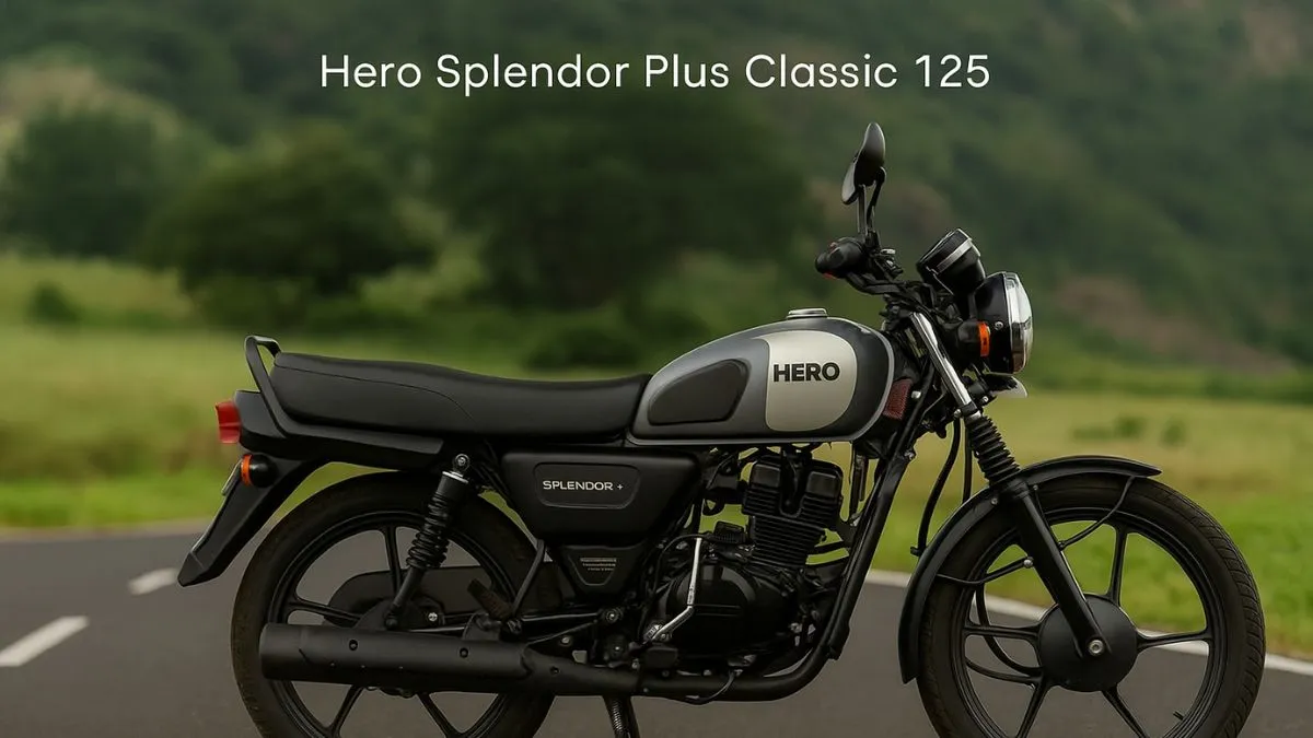 Splendor Plus Classic 125 retro design with chrome headlamp