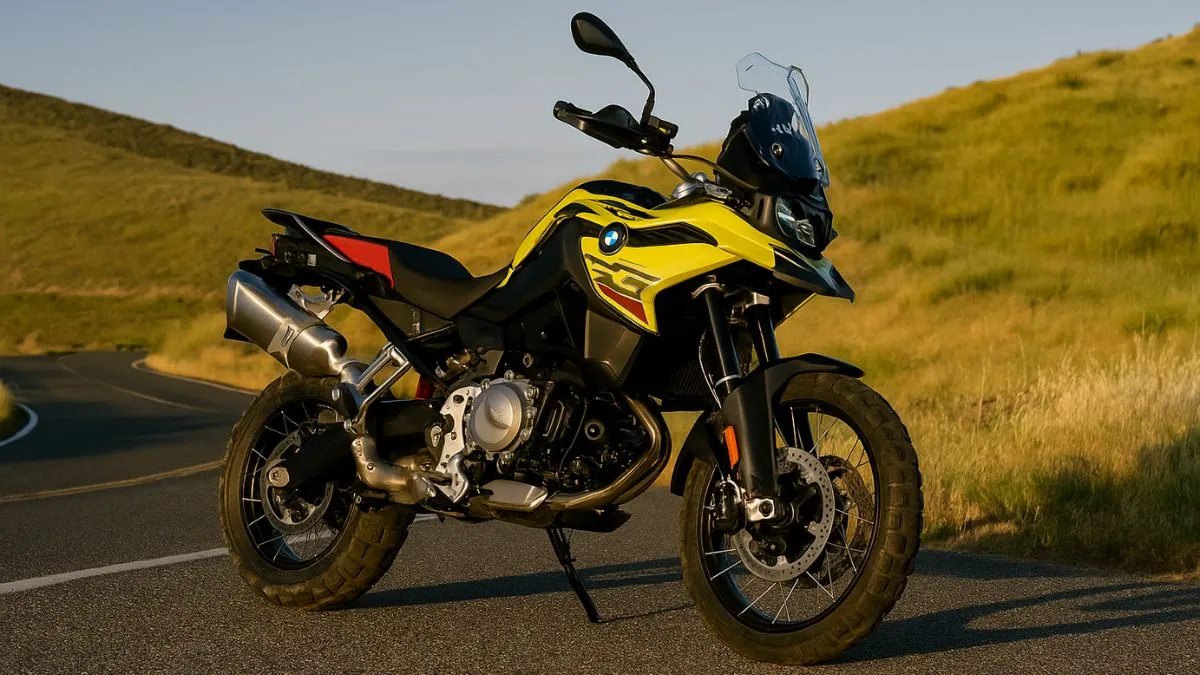 BMW F 900 GS adventure bike side view
