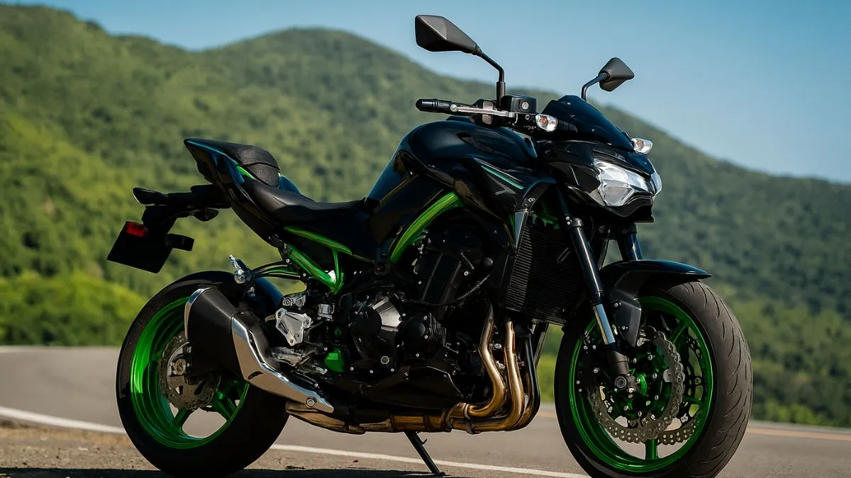 2025 Kawasaki Z900 aggressive design front LED headlight