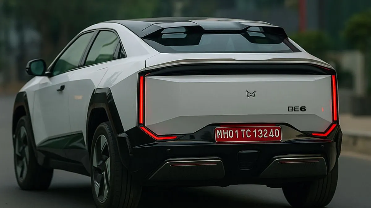 Mahindra BE 6 exterior design with aero alloy wheels