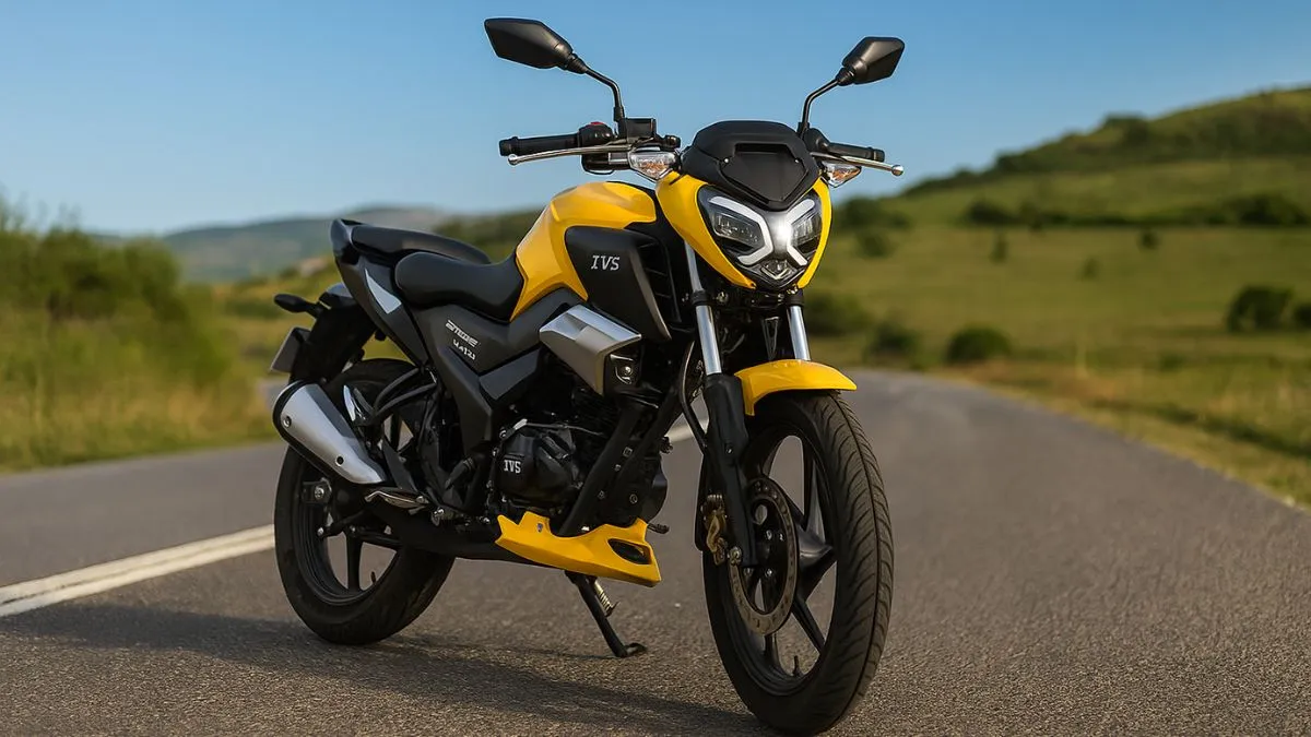 TVS Raider SmartXonnect side view with LED headlamp