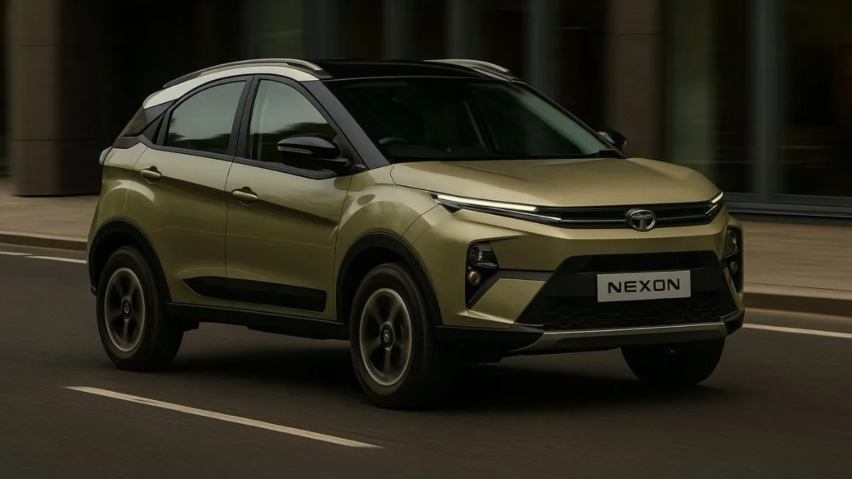 Tata Nexon 2025 exterior front design with LED headlamps