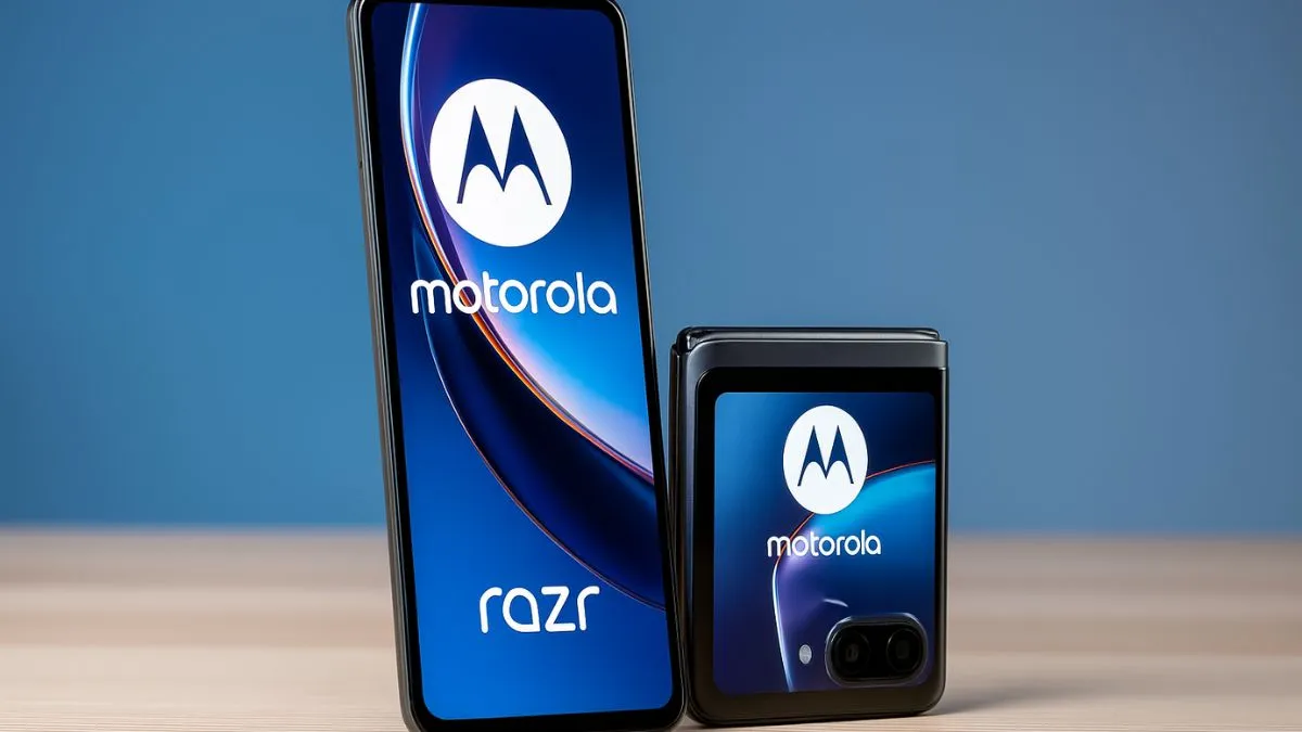 Motorola Razr Ultra 5G folded and unfolded view